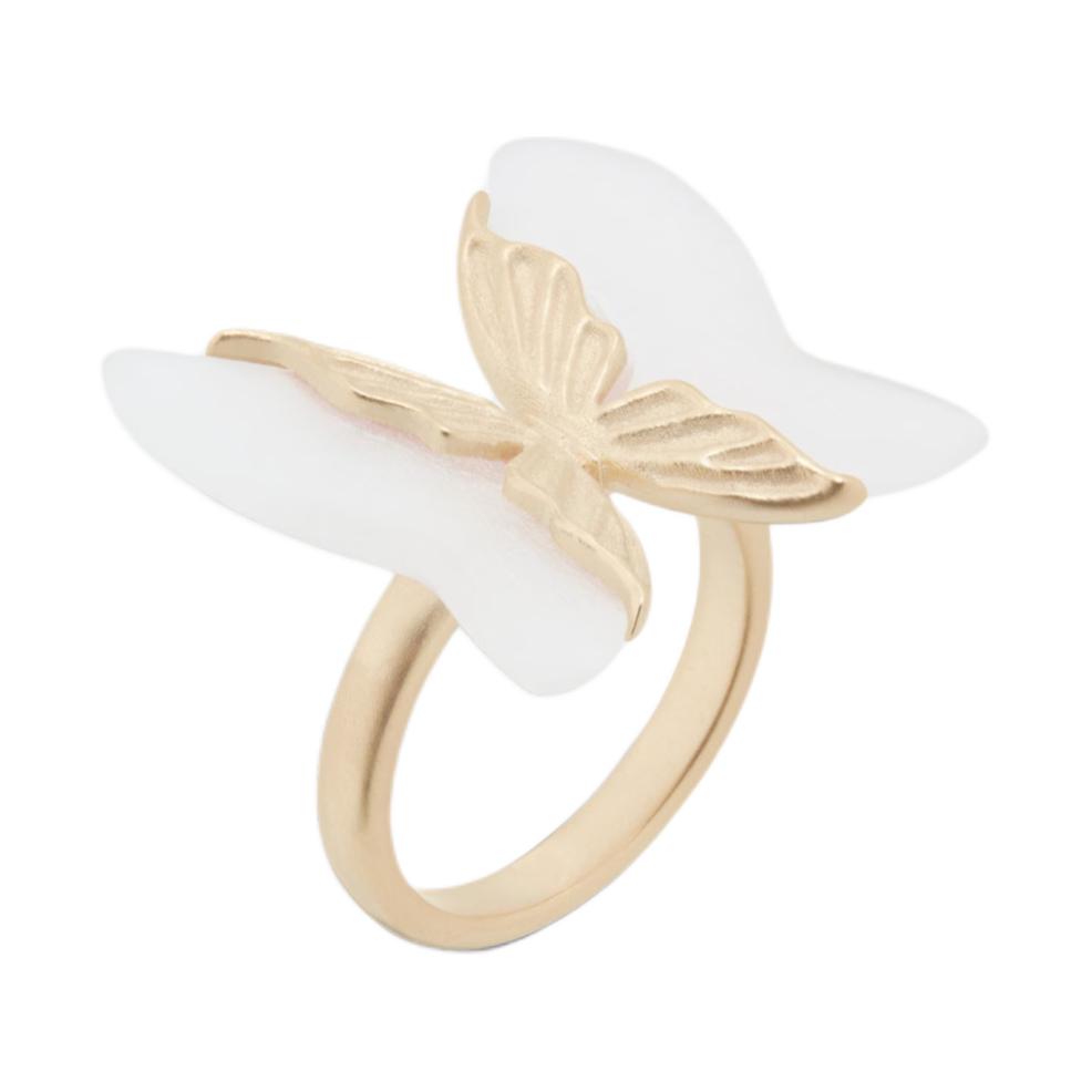 DIOR Metal Resin Rings Women's White