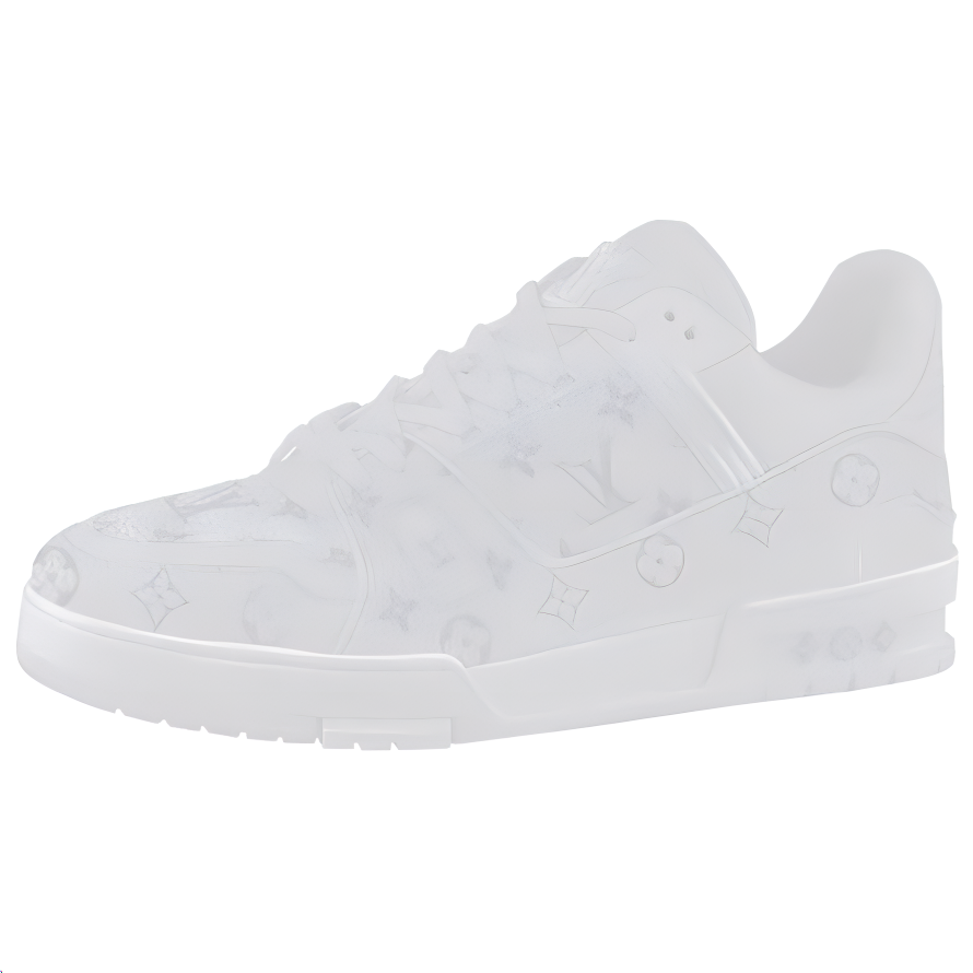 LOUIS VUITTON Trainer Low Top Skateboard Shoes Men's White