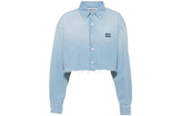 MIU MIU Crop Tops Women's Blue