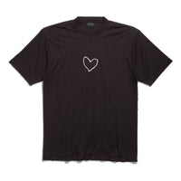(WMNS) Balenciaga Lovey T-shirt Large Fit 'Black' 641675TQVV89034