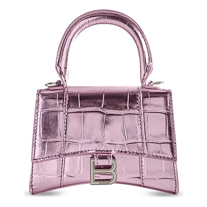 (WMNS) Balenciaga Mini Hourglass Top Handle Bag 'Lilac' 664676-1S4NY-5304