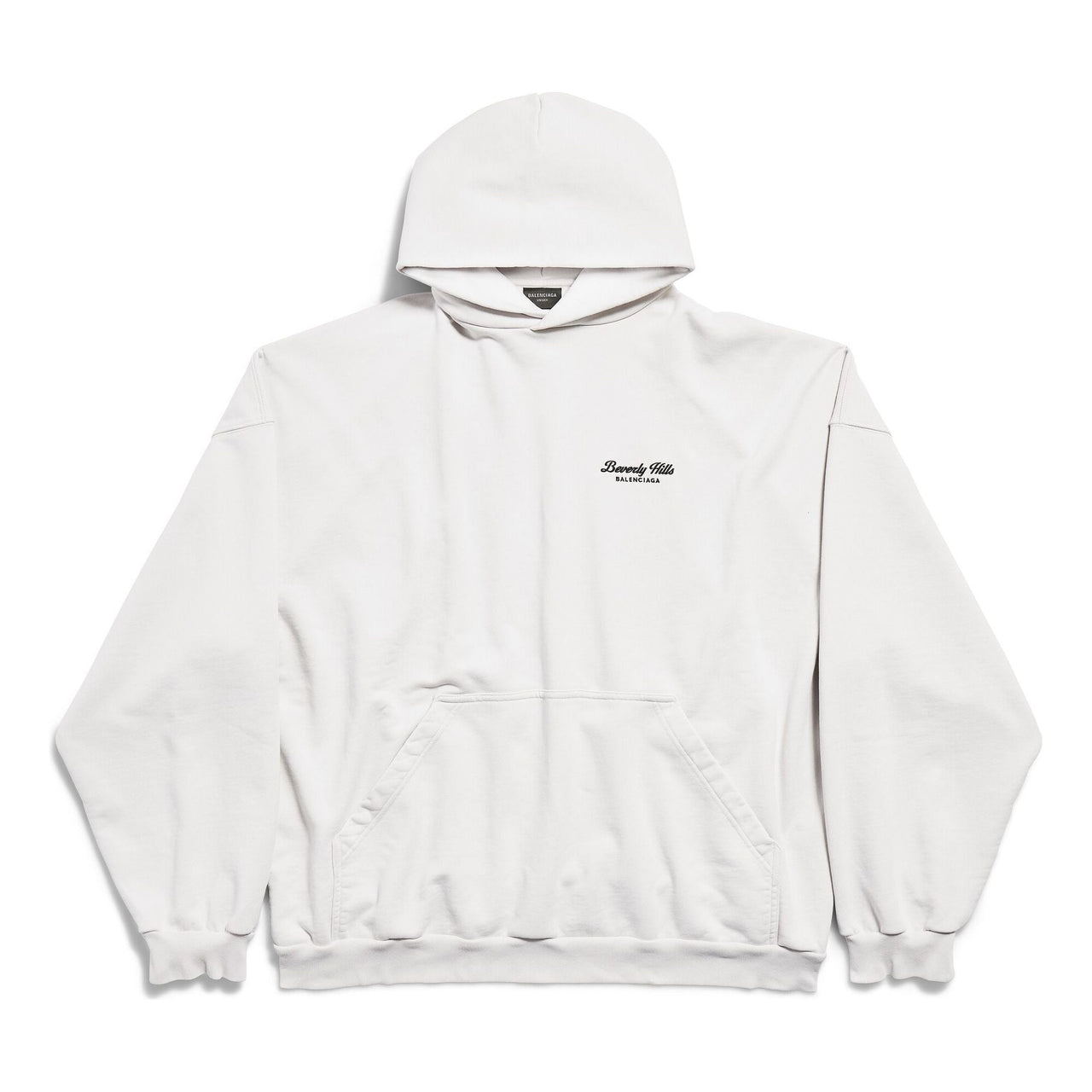 (WMNS) Balenciaga Beverly Hills Hoodie Oversized 'Off White Black' 739024TQVS73307