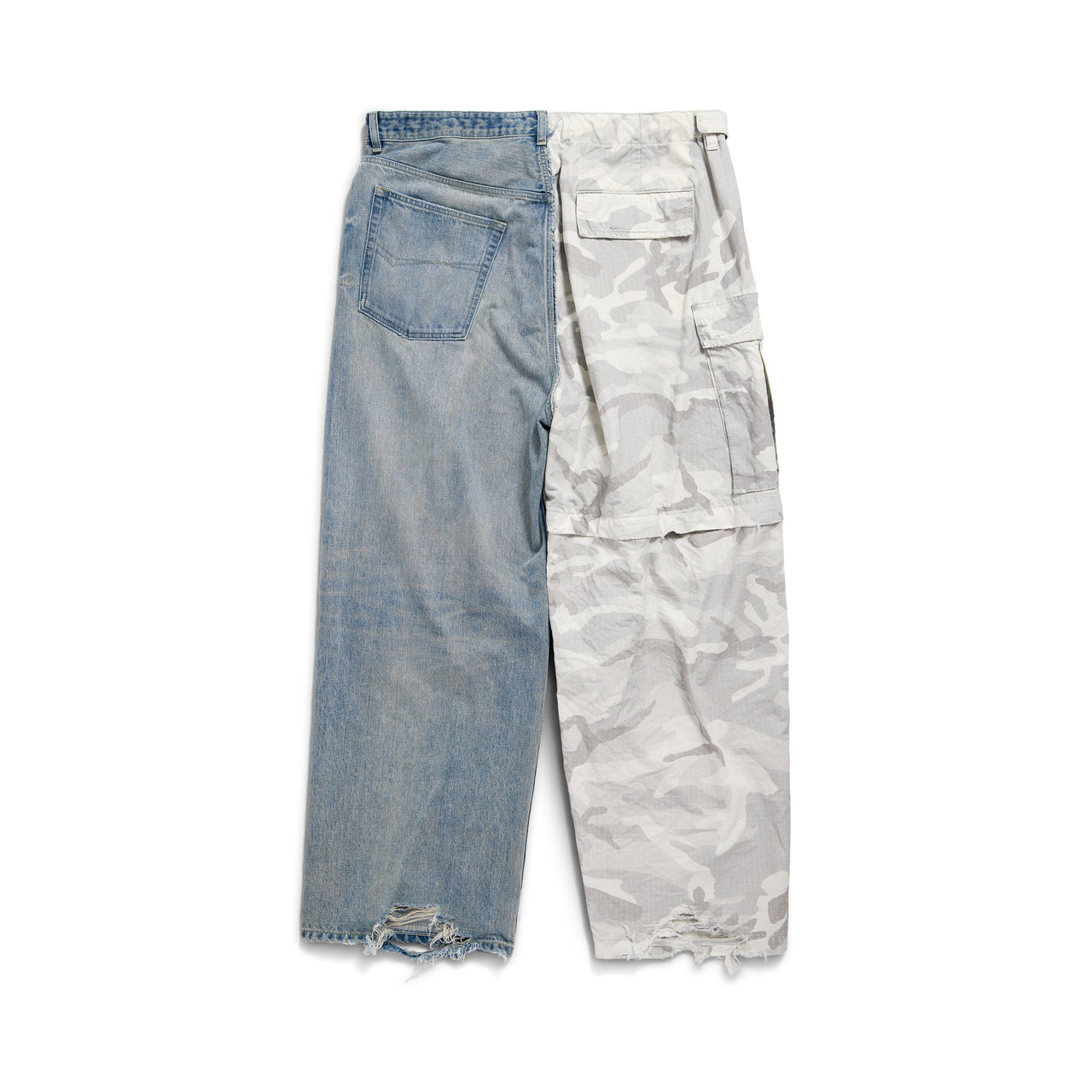 Balenciaga Grayscale Camo Hybrid Baggy Pants 'Light Blue' 786645TQW556379