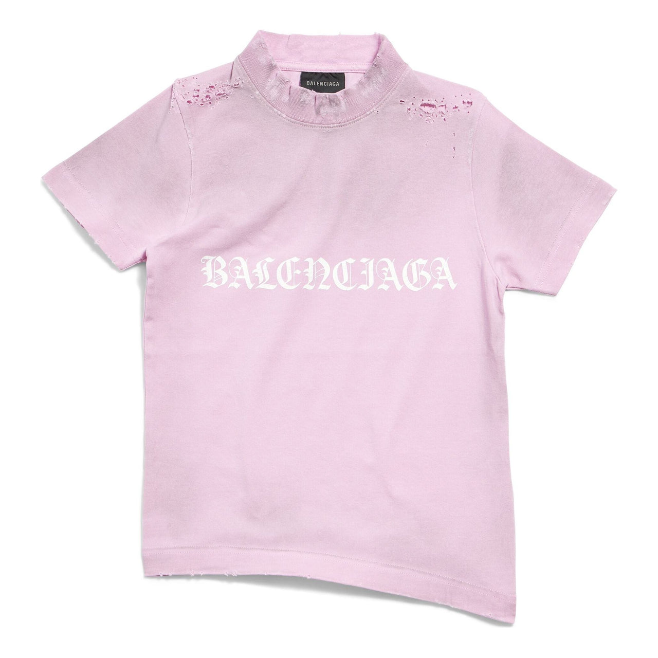 (WMNS) Balenciaga Gothic Type Shrunk T-Shirt 'Light Pink' 788246TQVJ55708