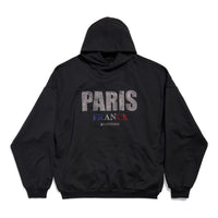 (WMNS) Balenciaga Paris Strass Hoodie Large Fit 'Black' 803265TRVL41000