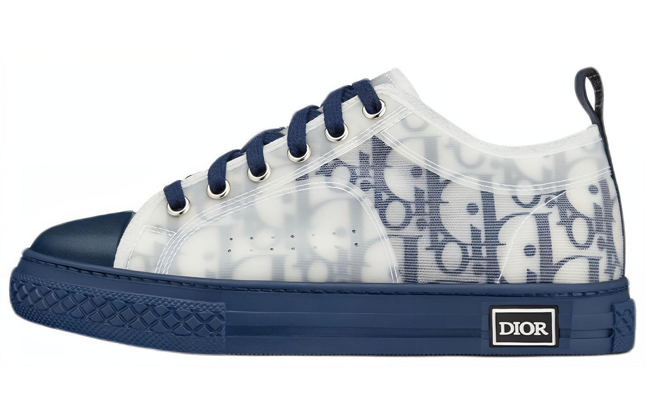 DIOR B23 Abrasion Resistant Low Top Skateboard Shoes Blue White Kids'