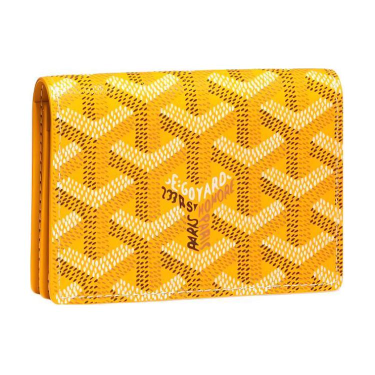 GOYARD MALESHERBES Canvas With Leather Card Holder Unisex Yellow