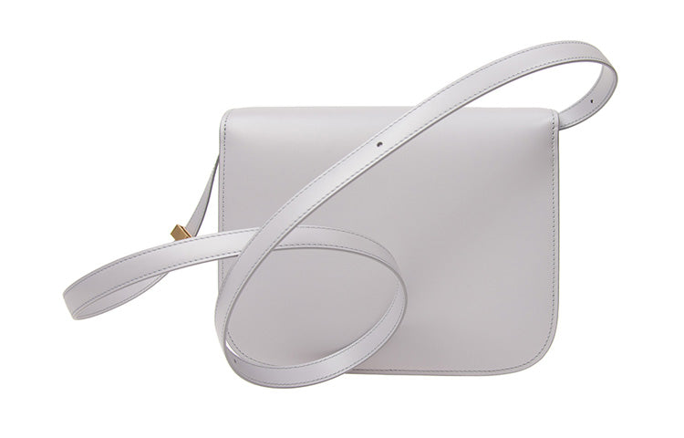 CELINE Classic Bo Cow Leather Tofu Cube Bag Shoulder Bag Crossbody Bag Medium Size Women's Gray