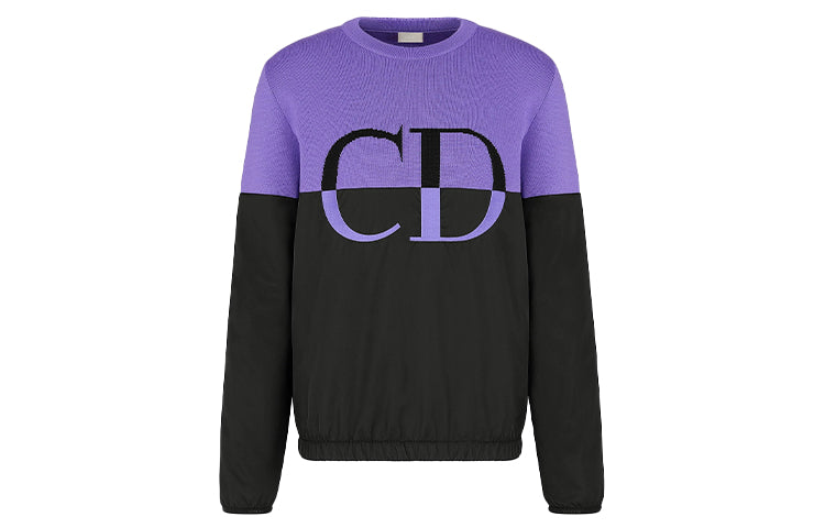 DIOR Quarterly New Products Sweaters Men Black Purple Multicolor