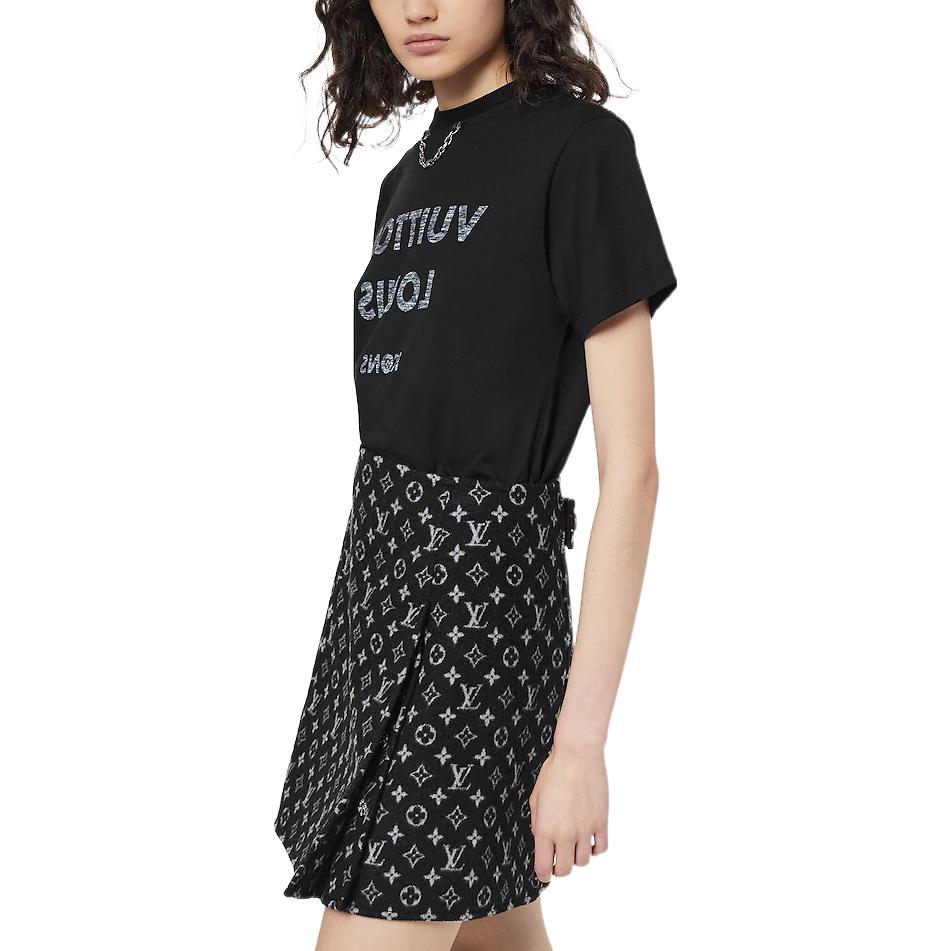 LOUIS VUITTON FW22 Casual Short Skirts Women's Black