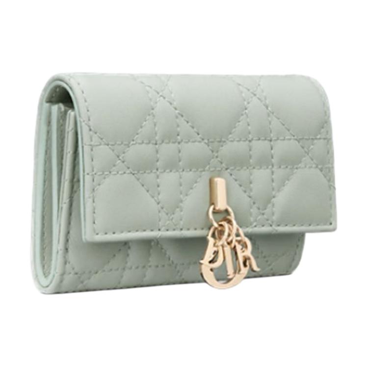 DIOR Miss Dior Lambskin Wallet Women's Bright Green