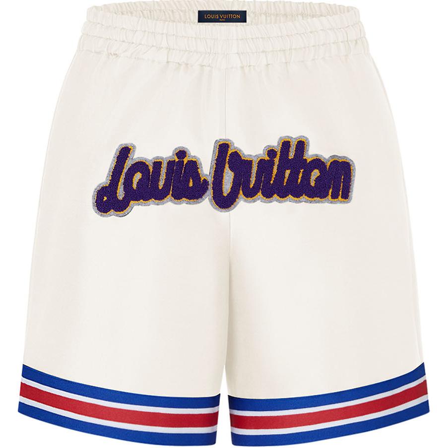 شورت كرة السلة الرجالي الأبيض من LOUIS VUITTON x NBA، منتجات ربع سنوية جديدة من LV
