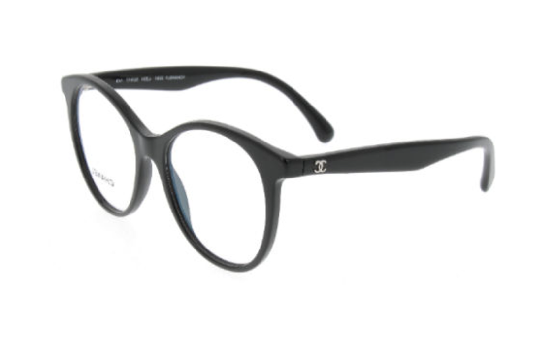 CHANEL - Round Eyeglass Frames Women's Black
