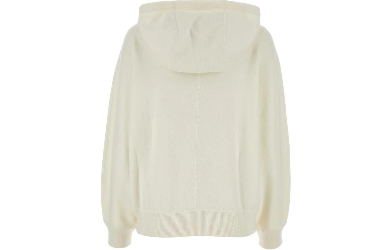 PRADA Zip-Up Drawstring Knitted Hoodie