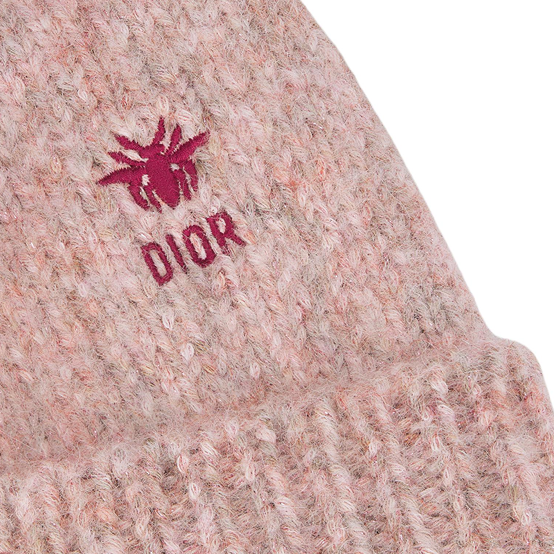 DIOR Cotton, Alpaca, Polyamide, Wool, Metalized Polyester Beanies Kids' Pink