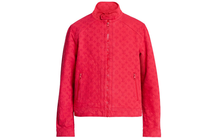 LOUIS VUITTON Denim Jacket Men's Red