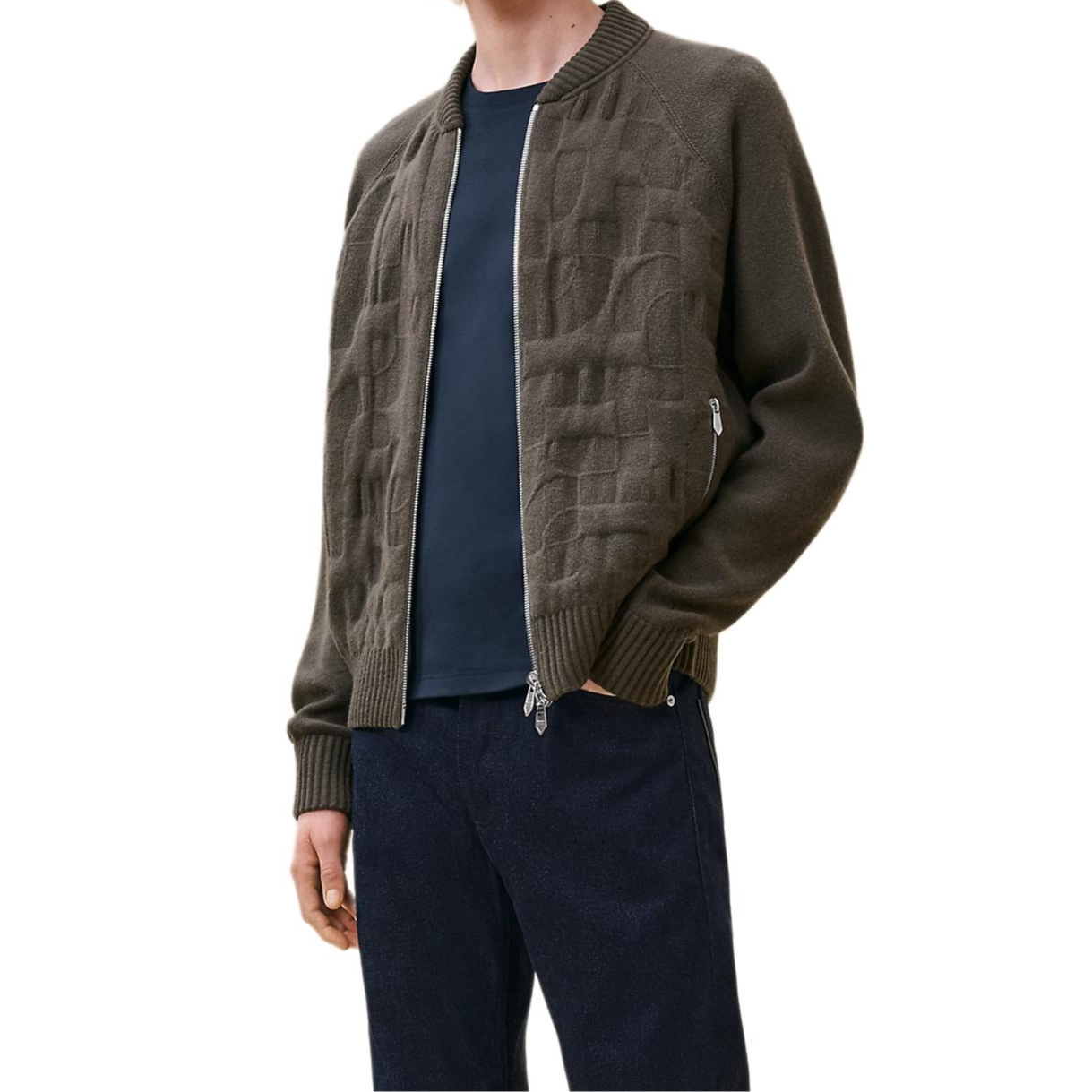 HERMES FW24 Jackets Coats Men's Basalt Color