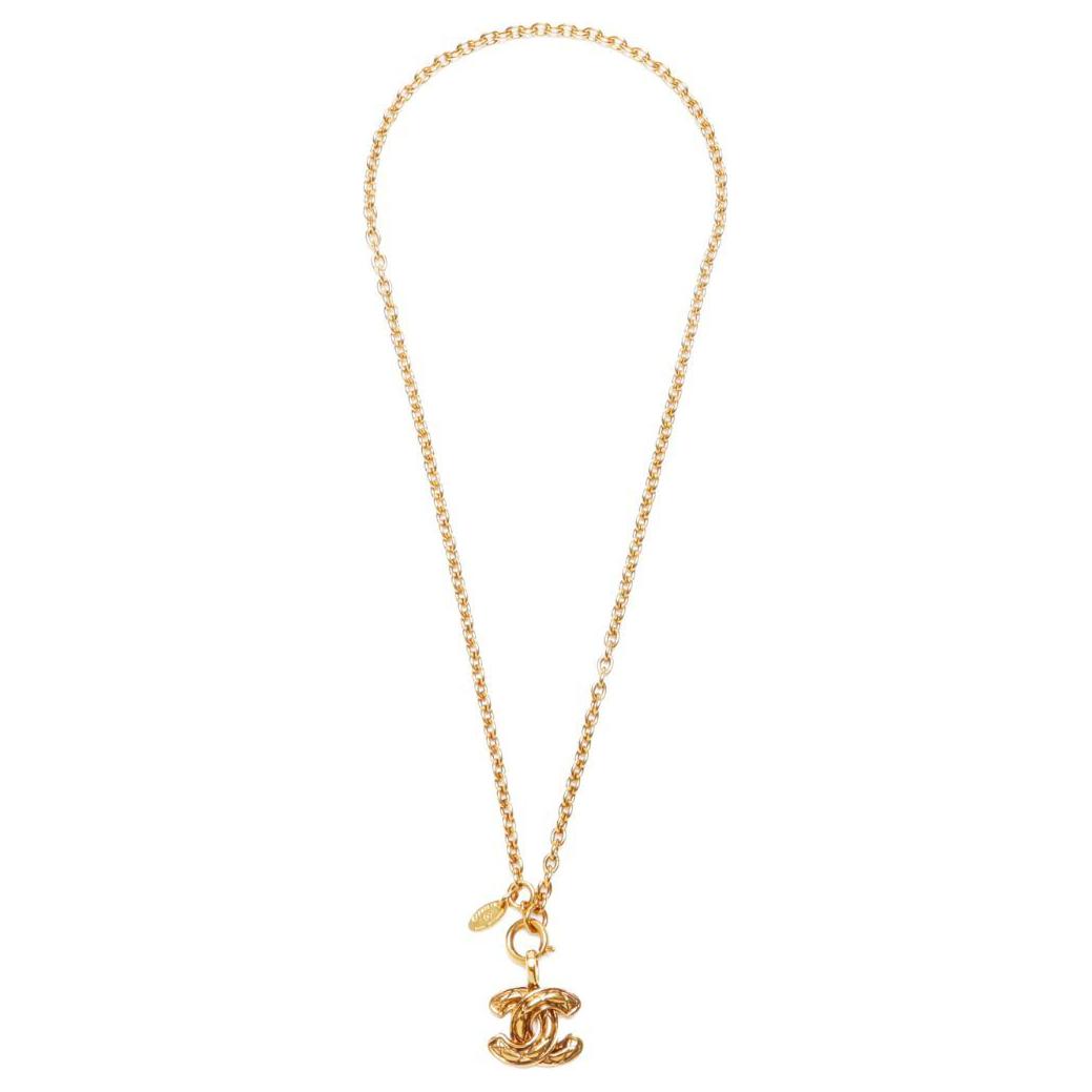 CHANEL 1990s Cc Pendant Necklace