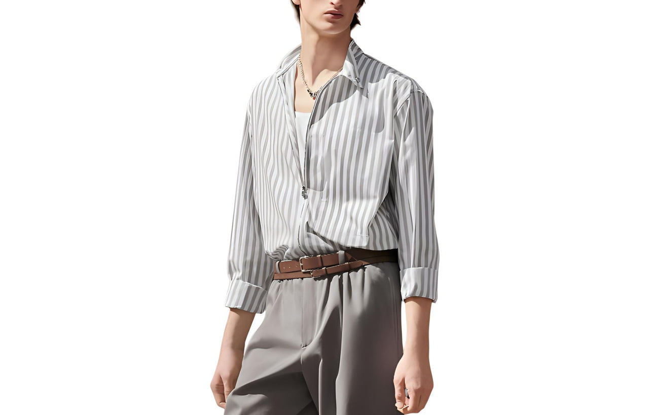 HERMES SS24 Shirt Men's Stone Gray