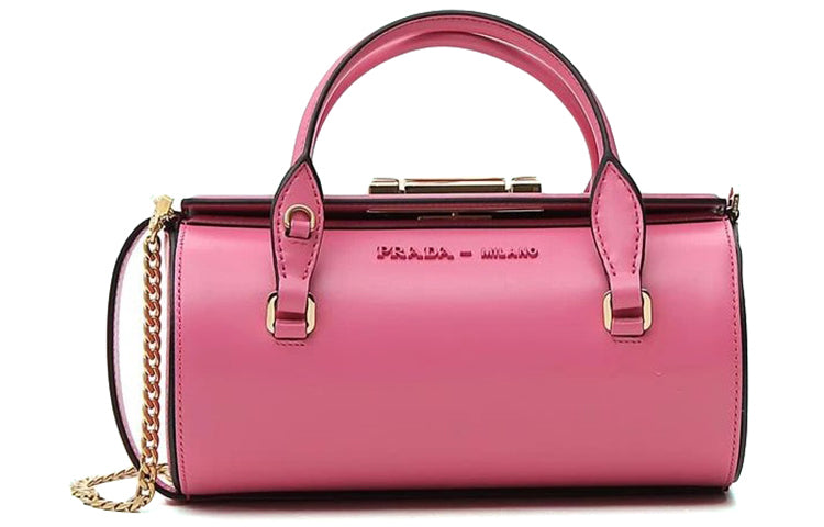 PRADA Cow Leather Luggage Bag, Shoulder Bag, Crossbody Bag, Handbag Women's Pink