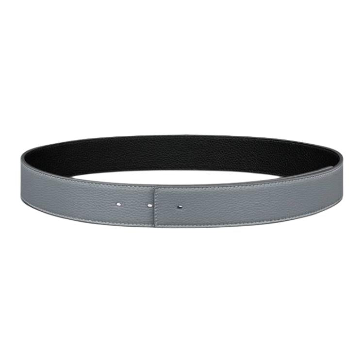 DIOR Calfskin Leather Belts Men's Gray/Black Width: 3.5cm