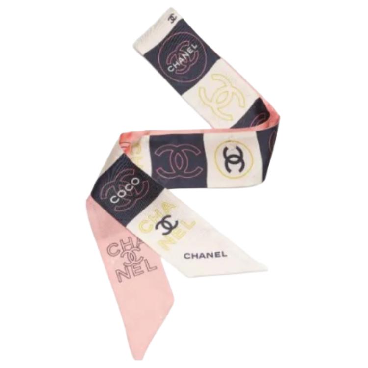 CHANEL - Silk Scarves Unisex Pink