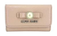 MIU MIU Calfskin Key Pouch Wallet Women's Pink