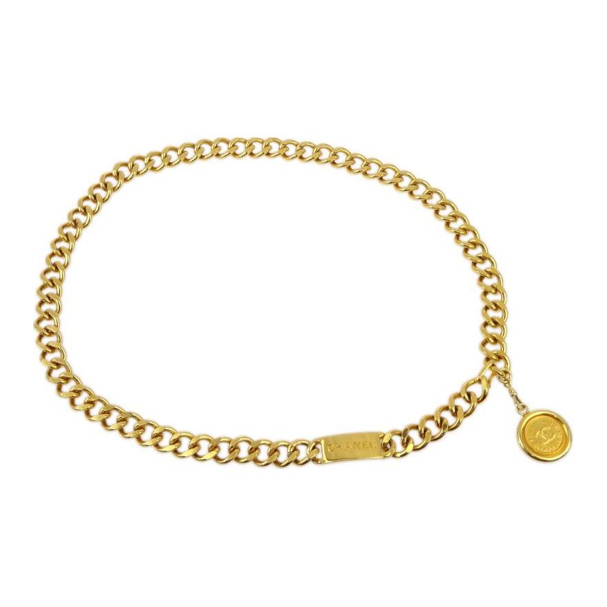 CHANEL 1980 1990s Coin motif Chain Belt