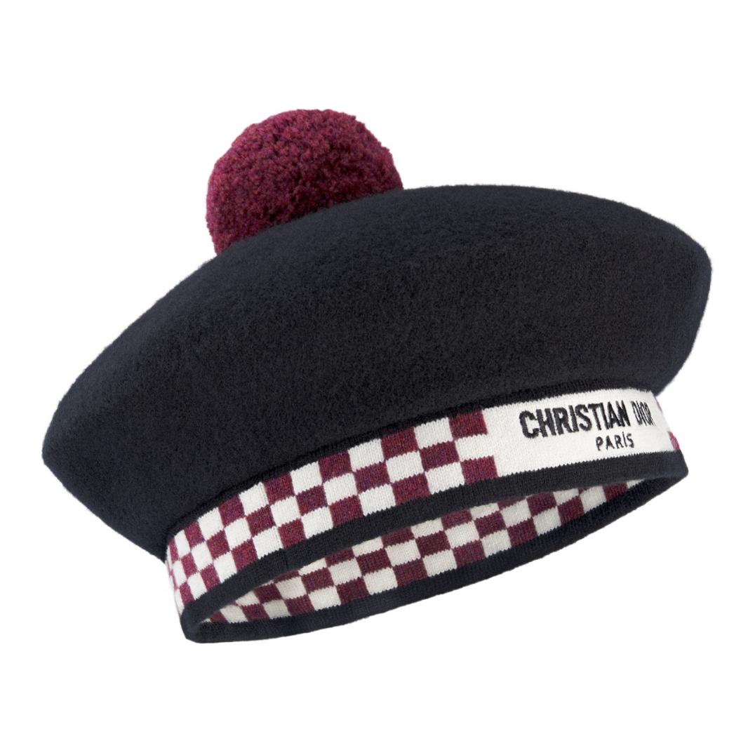 DIOR Lambswool Hats & Caps Women's Black