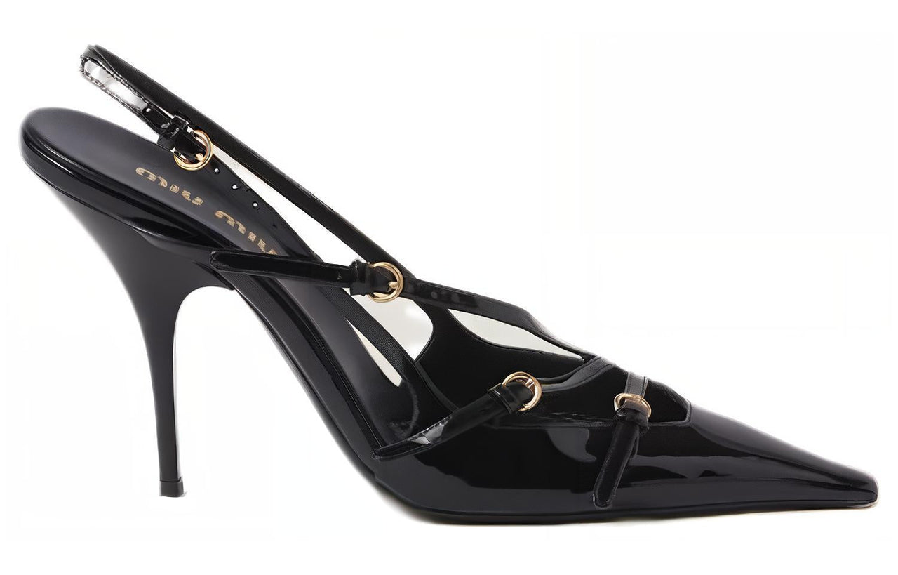 MIU MIU Buckle-embellished 105mm Slingback Pumps