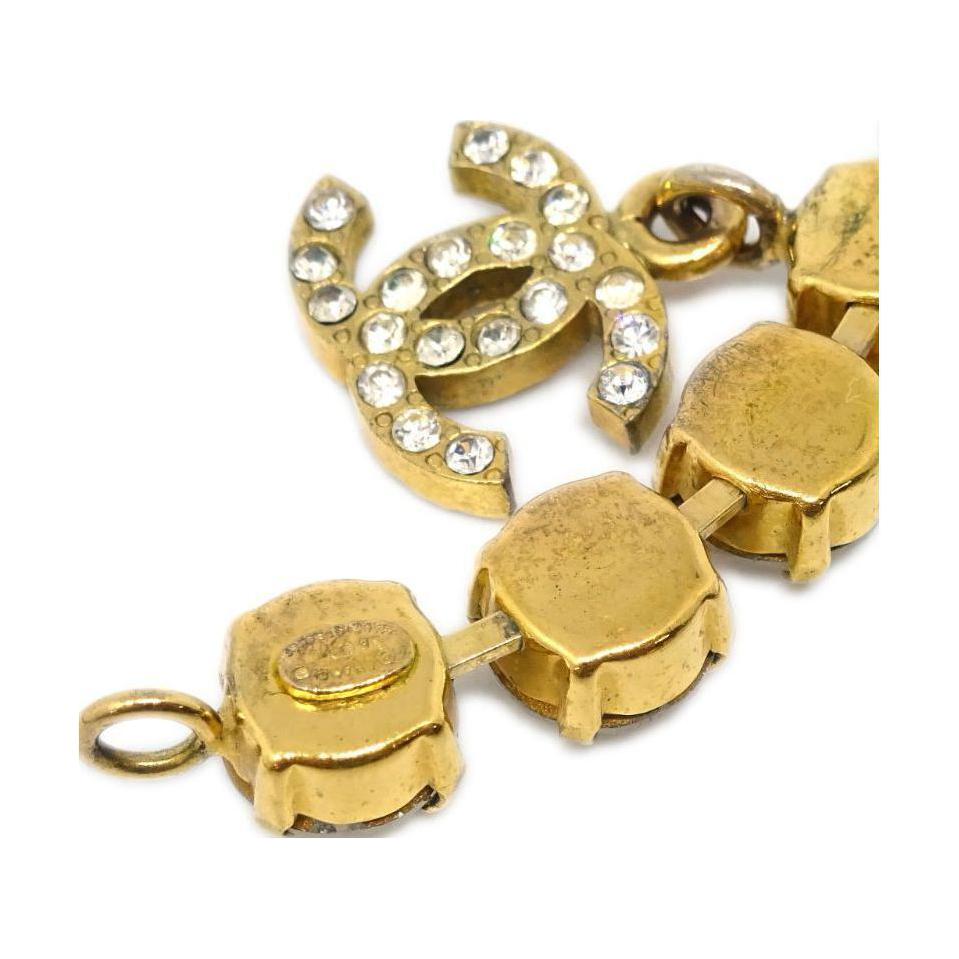 CHANEL 1996 Cc Rhinestone embellished Bracelet