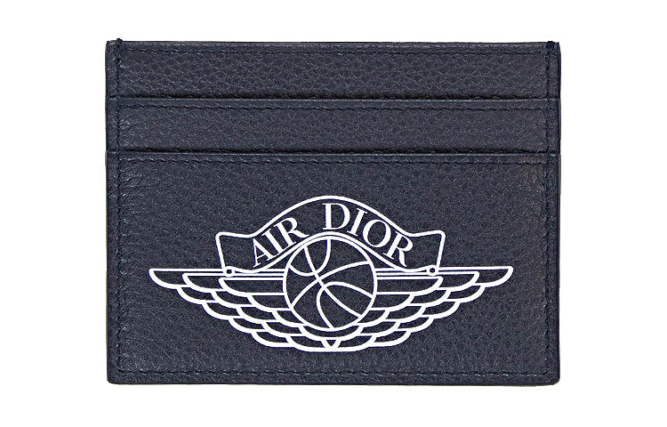 DIOR Jordan Collaboration Canvas Canvas Bag Card Holder Men's Marine Blue