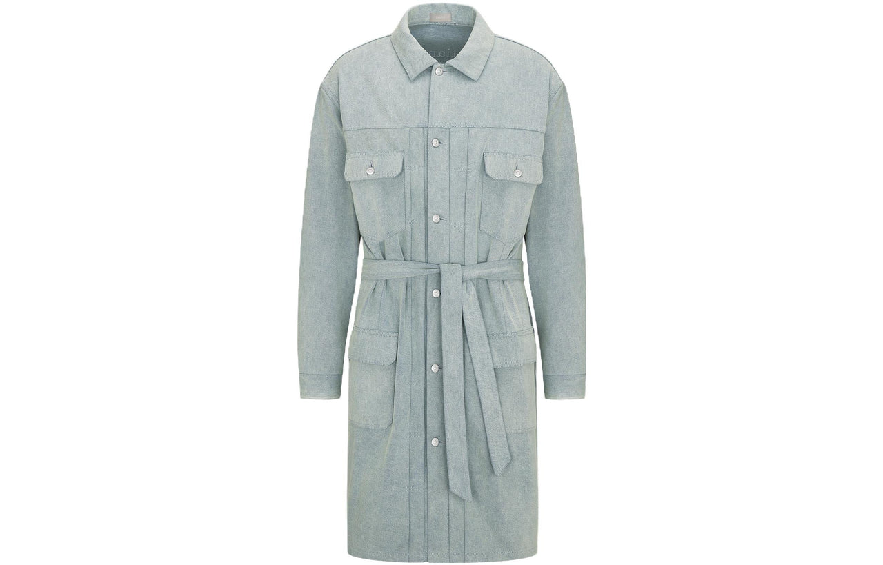 DIOR Coats Men Light Blue