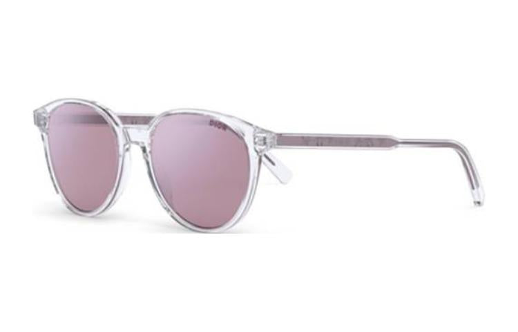 DIOR Acetate Irregular Shape Sunglasses Unisex Silver