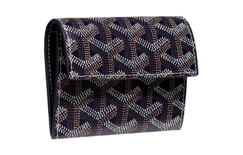 GOYARD MARIGNY Canvas With Leather Coin Purse Women's Dark Blue