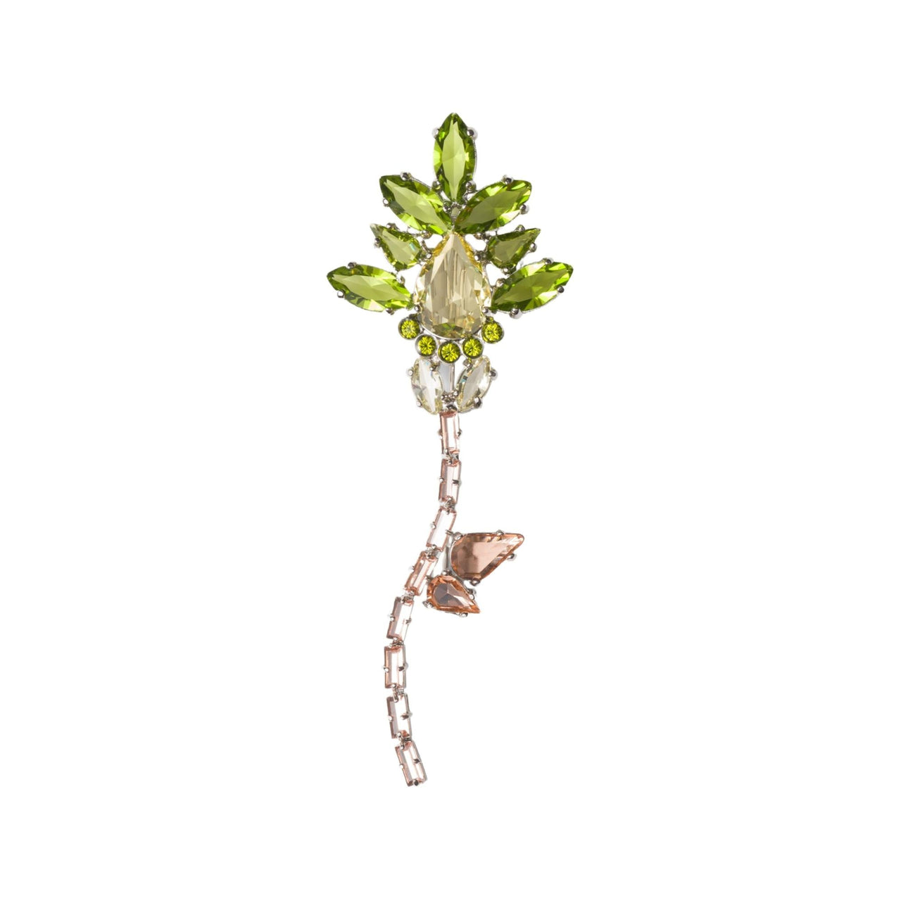 PRADA Crystal Brooches Women's Silver