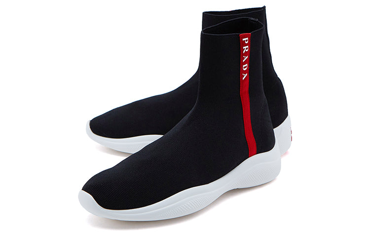 PRADA Cushioning, Slip Resistant, Abrasion Resistant, Thermal High Top Casual Shoes Women's Black