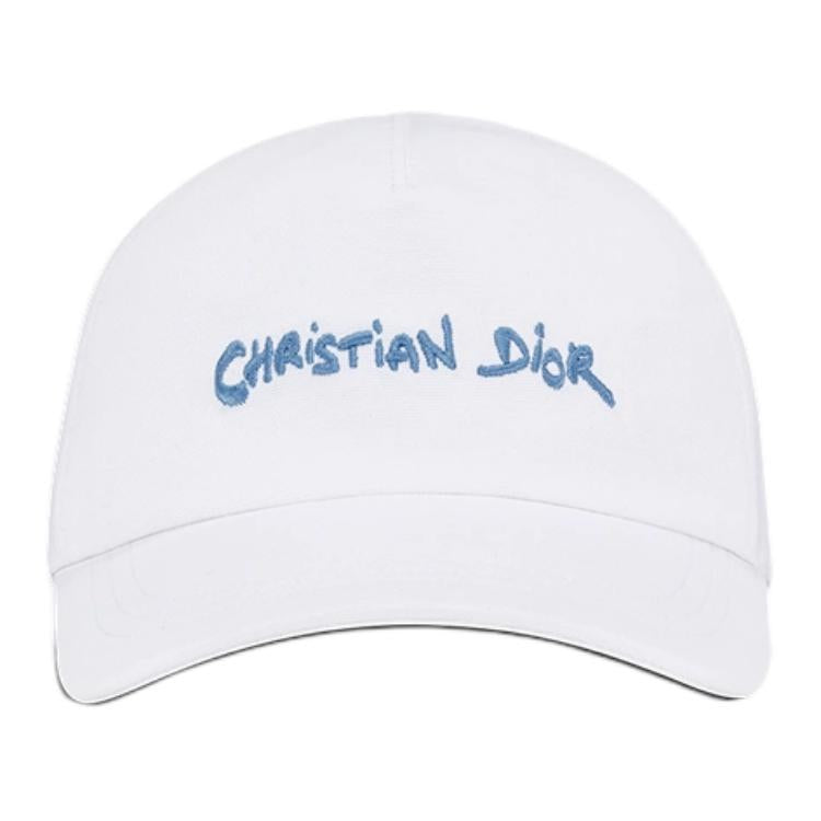 DIOR Cotton Baseball Caps Men's White