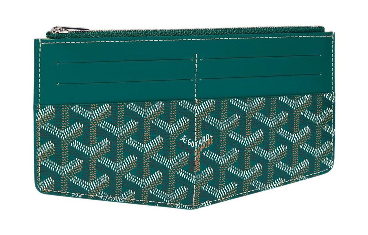 GOYARD Insert Louise Canvas With Leather Wallet Unisex Green