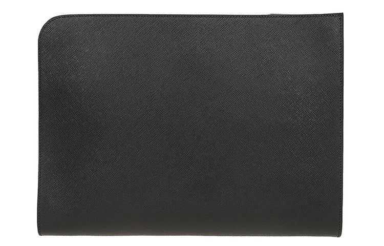 PRADA Cow Leather Clutch Regular Men's Black