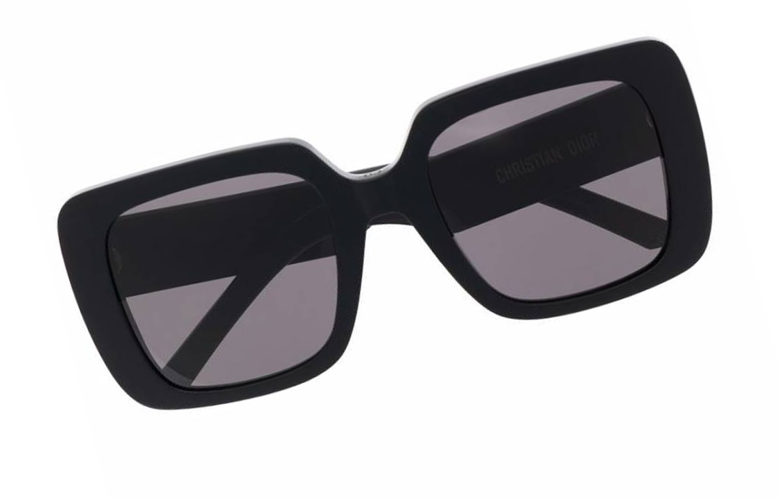 DIOR Acetate Square Sunglasses Women's Black