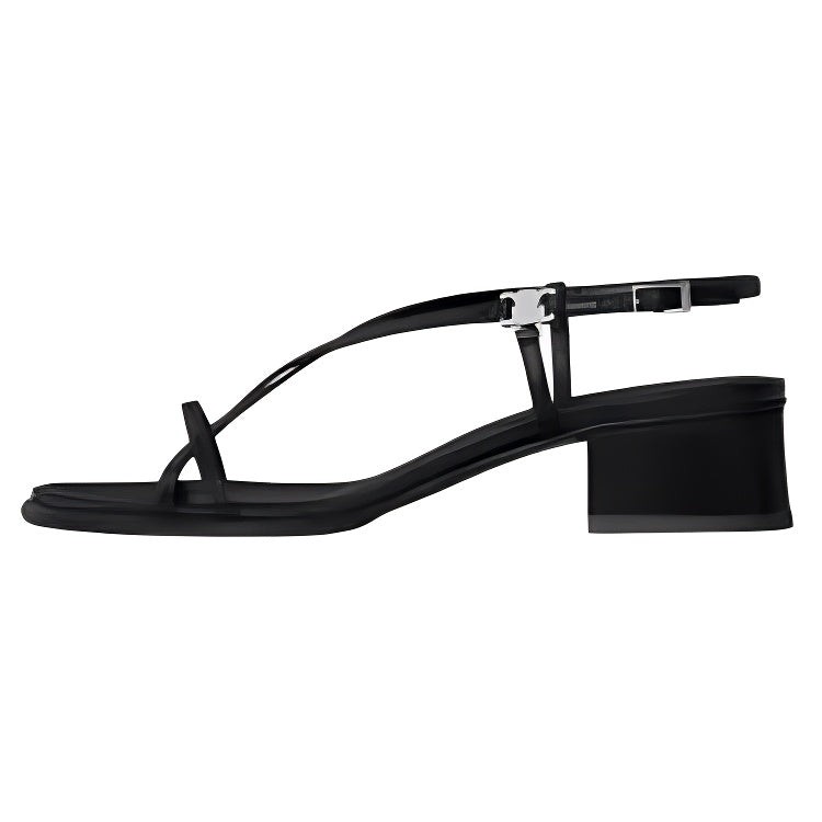 CELINE Clemence One Strap Sandals 5cm Women's Black