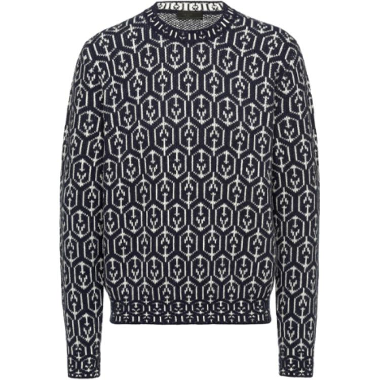 PRADA Cashmere Sweaters Men Marine Blue