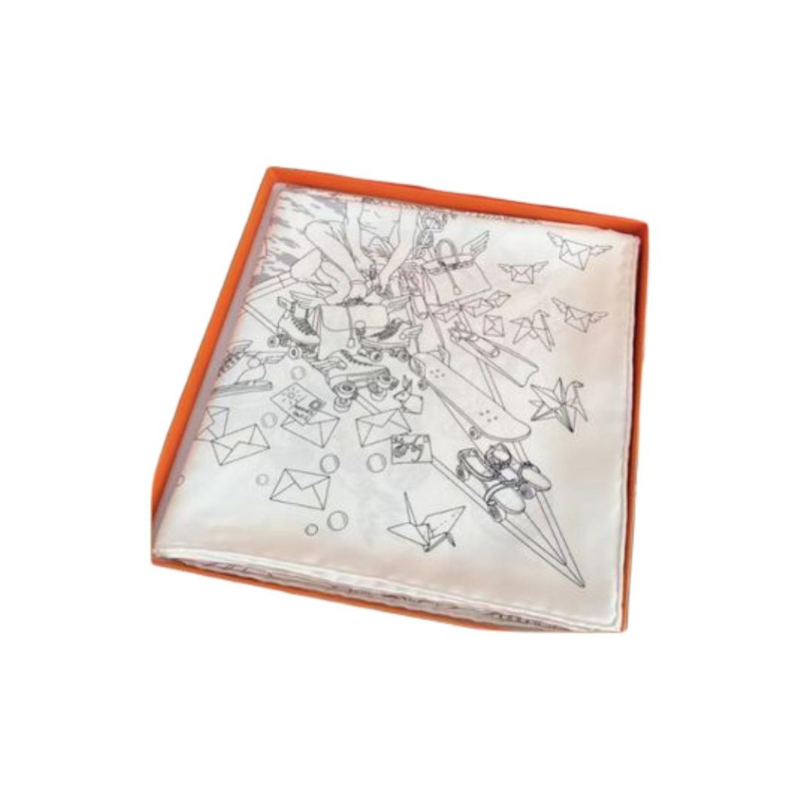 HERMES - Silk Scarves Women's White