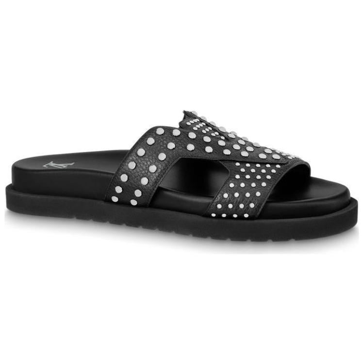 LOUIS VUITTON Slide Slippers Men's Black
