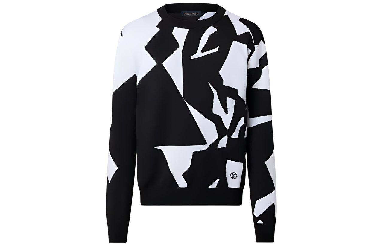 LOUIS VUITTON 2010s Lv Abstract Houndstooth Jumper