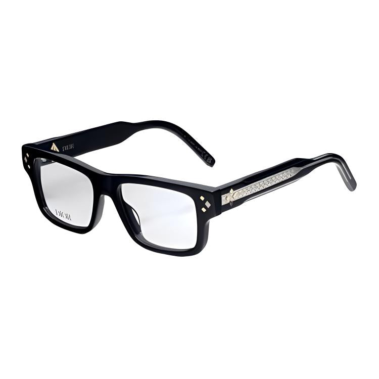 DIOR Plate Frame Rectangular Eyeglass Frames Unisex Black