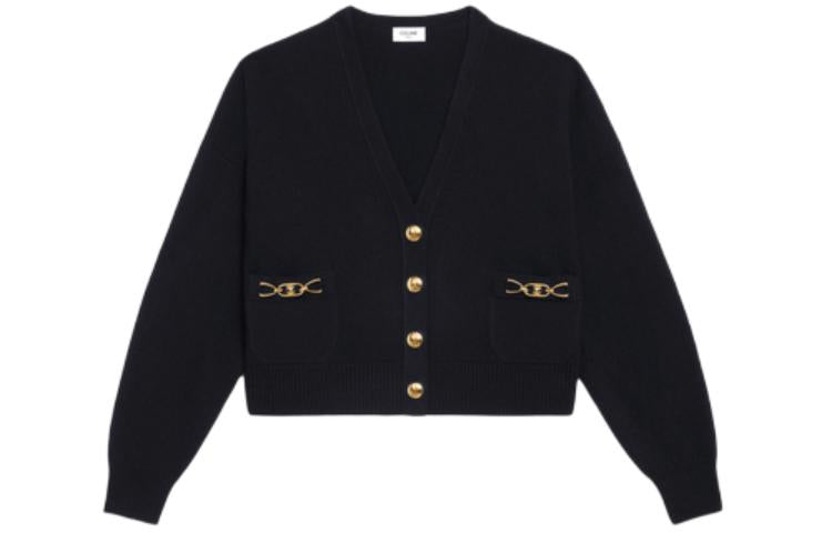 CELINE Cardigan With Gourmette In Heritage Cashmere