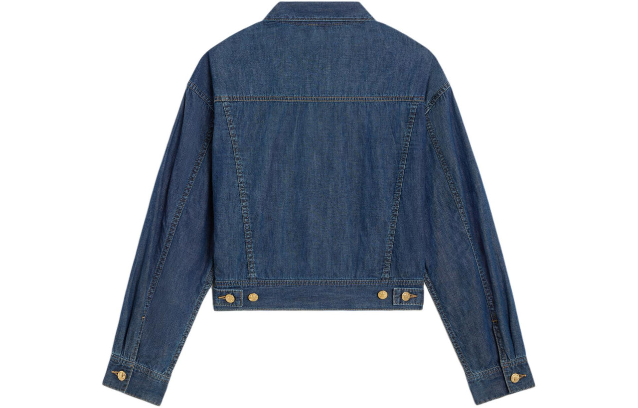 CELINE SS24 Denim Jacket Women's Washed Blue