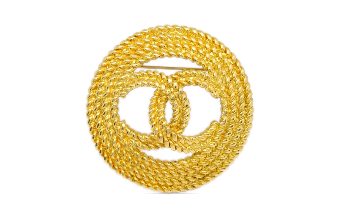 CHANEL 1993 Cc Chain Brooch